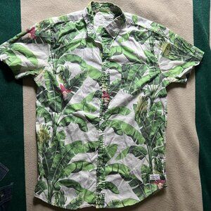 Wildfang Banana Leaf Tropical Print Button Down